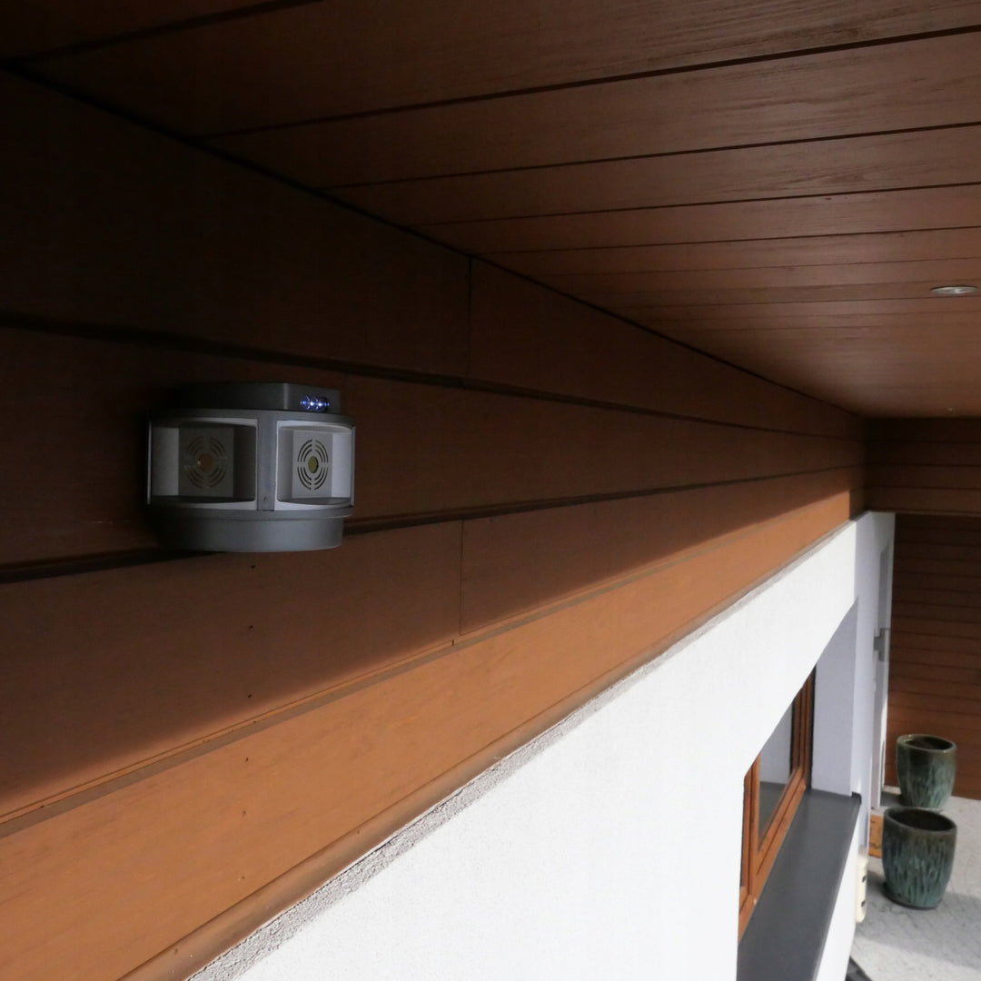 Draadloze knaagdier afschrikmiddel marter muizen Viano, IP44, 4Ah Li-ion oplaadbare batterij, LED-modus, Trio