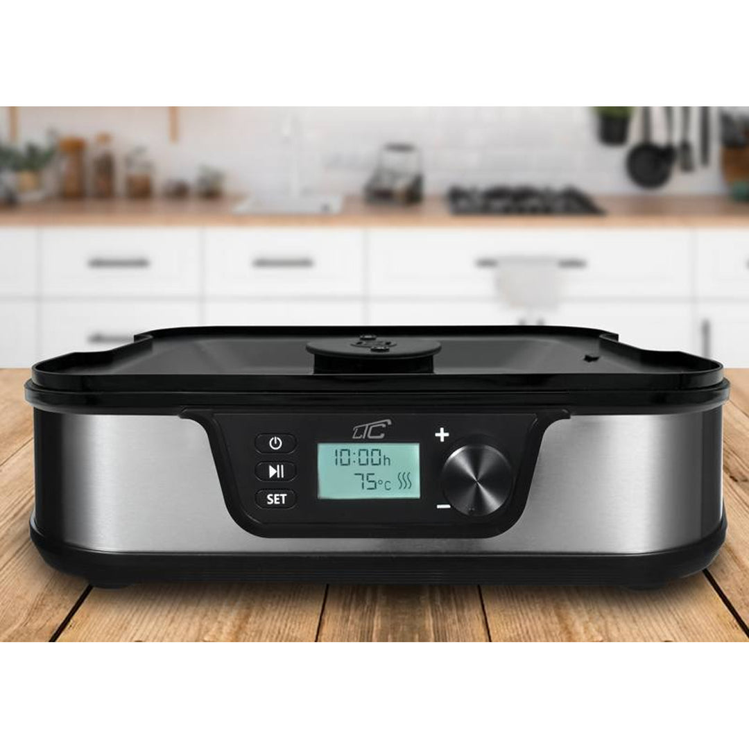 Droogautomaat voor champignons, groenten, fruit, vlees LTC, regelbaar vermogen, anti-slip basis, 5 laden, vaatwasmachinebestendig, metaal, met display, LXSR002