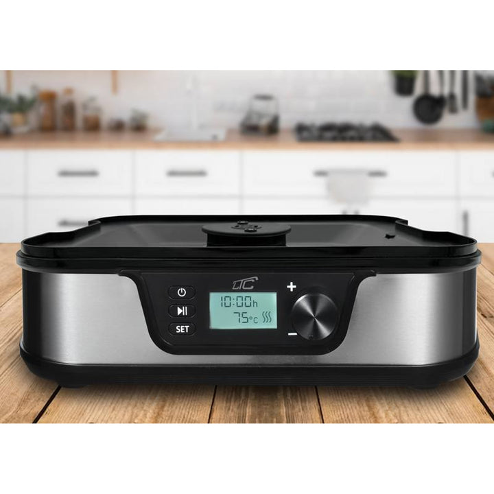 Droogautomaat voor champignons, groenten, fruit, vlees LTC, regelbaar vermogen, anti-slip basis, 5 laden, vaatwasmachinebestendig, metaal, met display, LXSR002