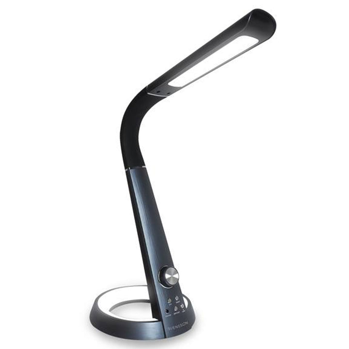 Svensson kantoorlamp, 450 Lumen, 8W vermogen, drie lichttemperaturen, oplaadfunctie voor mobiele apparaten, RGB voet, LXBL1063