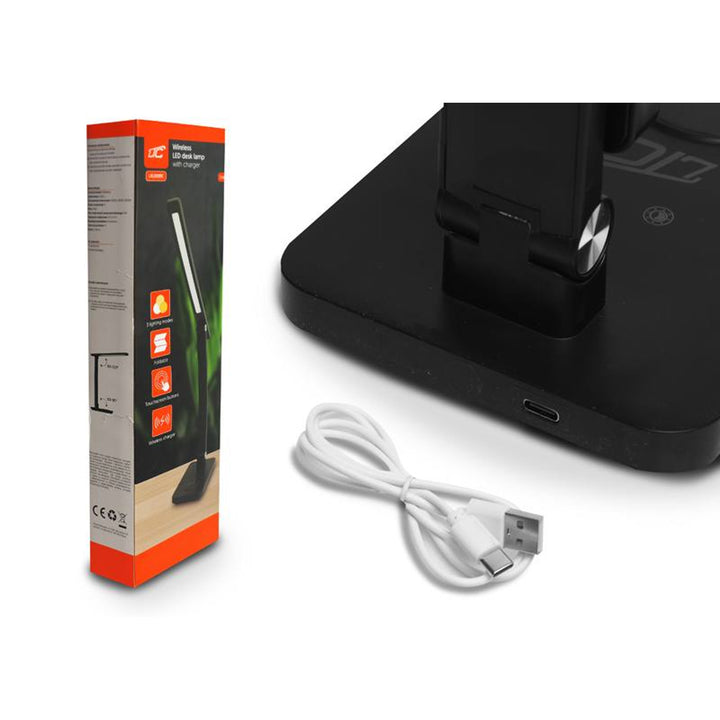 LTC-kantoorlamp, LED 10W, drie lichttemperaturen, inductief opladen, aanraakscherm, LXL0099C