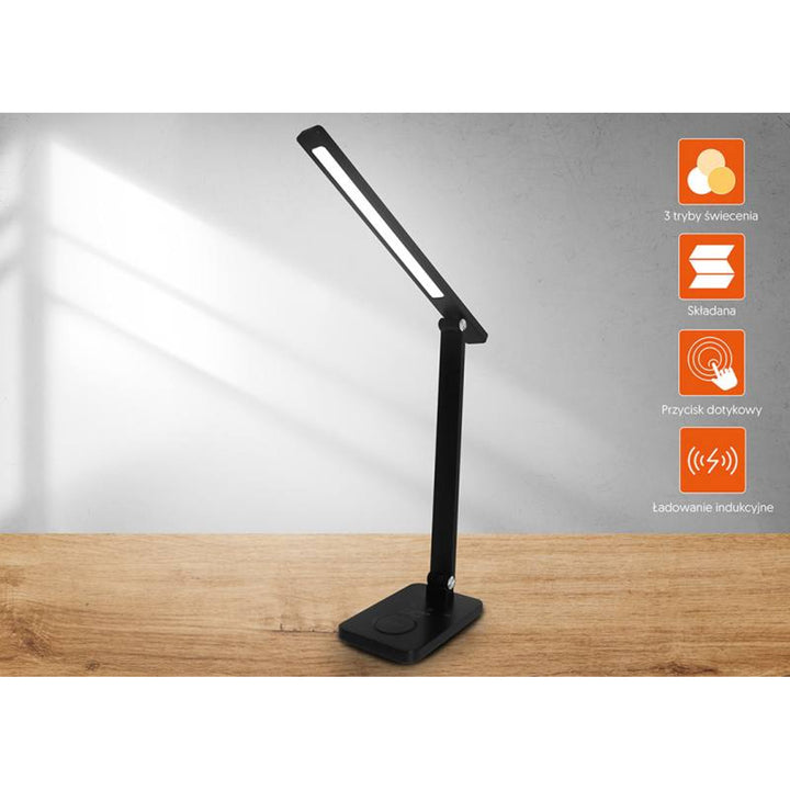 LTC-kantoorlamp, LED 10W, drie lichttemperaturen, inductief opladen, aanraakscherm, LXL0099C