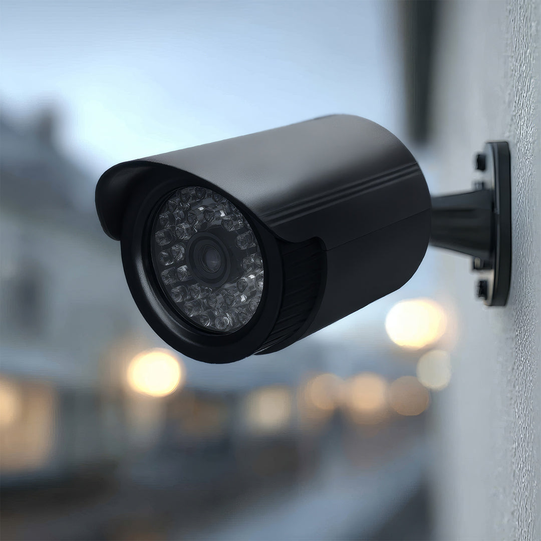 Set van twee dummy-buiskamera's, IR-LED's, zwart, voeding 2xAA (niet meegeleverd), ABS, IR1800 BT
