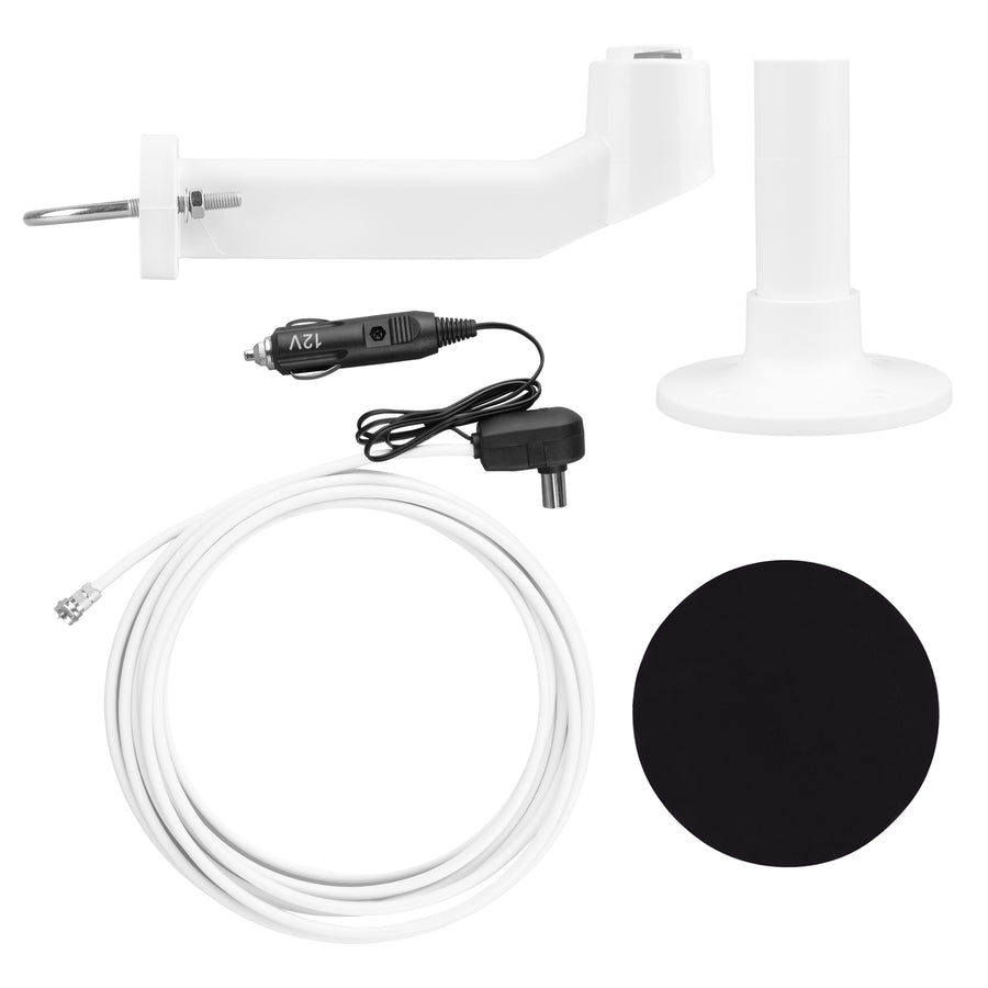 Maclean DVB-T/T2 HEVC omnidirectionele antenne, actief, camper, 12V, MCTV-103