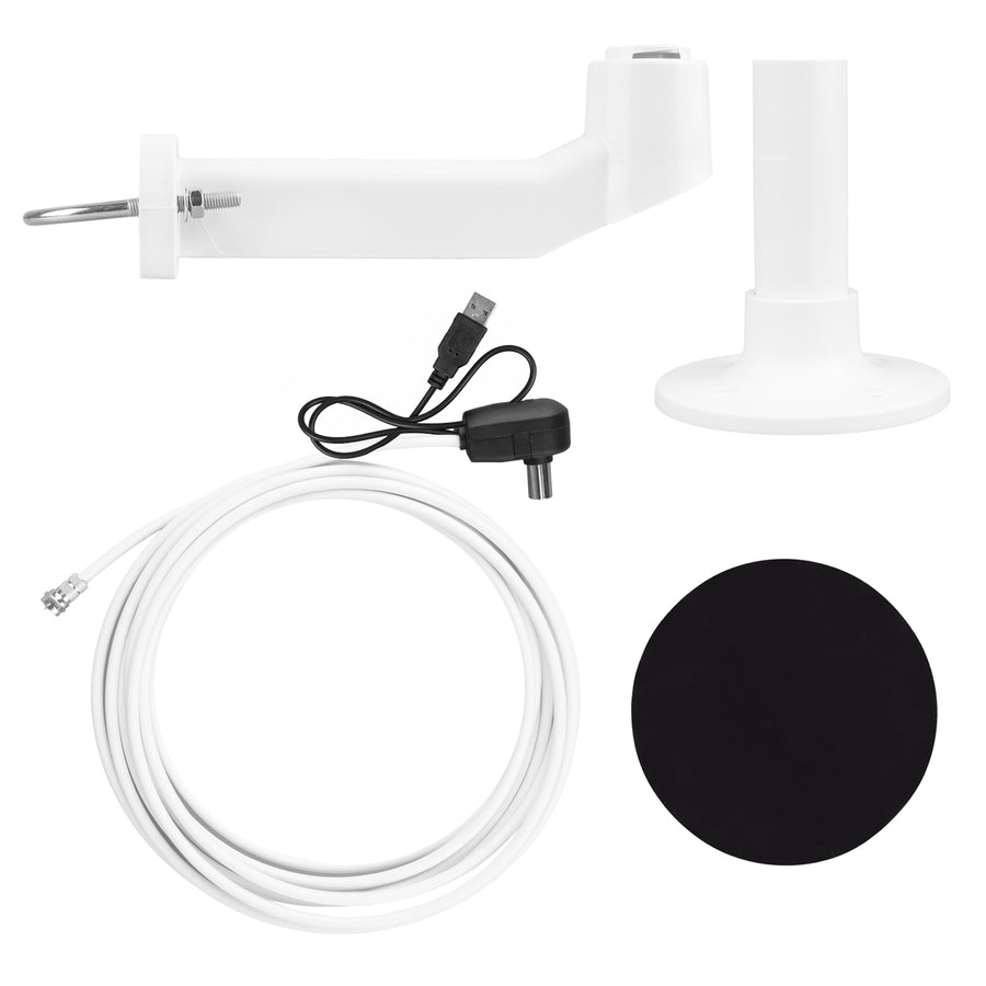 Maclean DVB-T/T2 HEVC omni-directionele antenne, actief, camper, centrale kabelbevestiging, MCTV-104