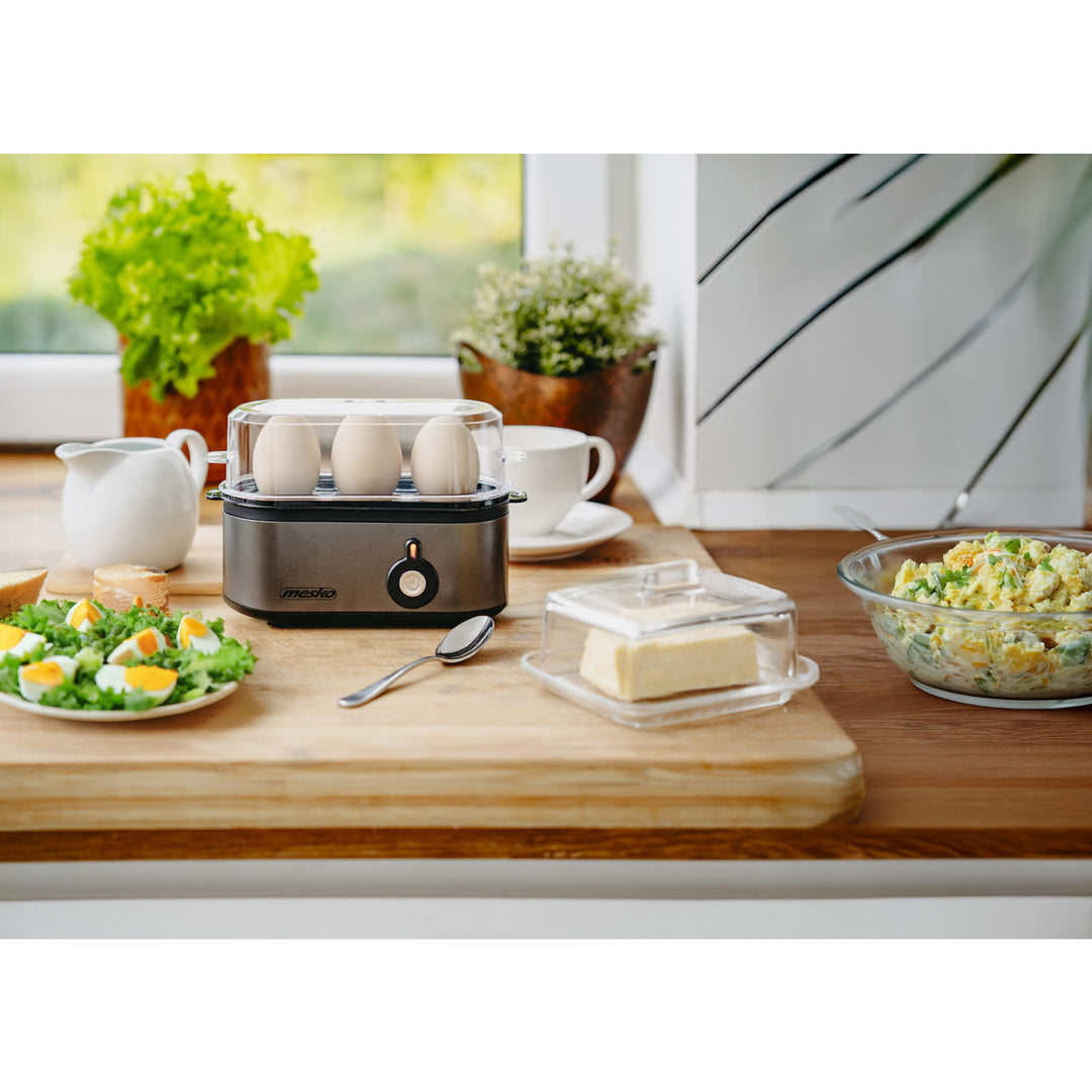 Mesko eierkoker voor 3 eieren, vermogen 210W, instelbare kookfase, indicatielampje, MS 4485
