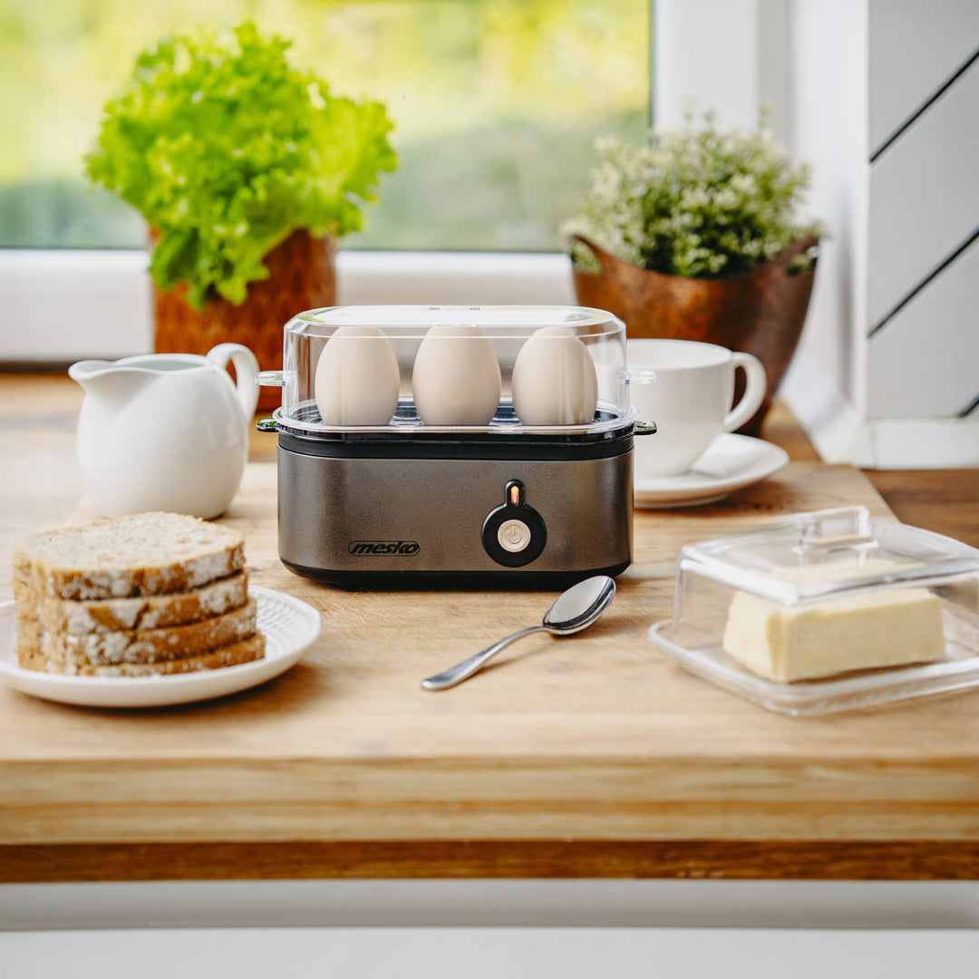 Mesko eierkoker voor 3 eieren, vermogen 210W, instelbare kookfase, indicatielampje, MS 4485