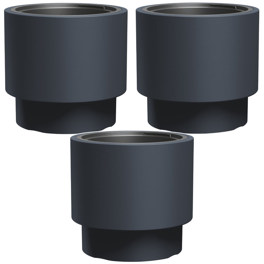 HEOS vorstbestendige bloempot, antraciet, inhoud 40L, met inzet 20L, DBHEN400-S433, 3 stuks