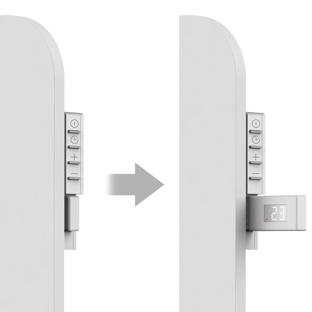 Cronos infraroodverwarming, 450W, met thermostaat en afstandsbediening, instelbaar van 10°C tot 50°C, laag energieverlies, Titanium CR-500