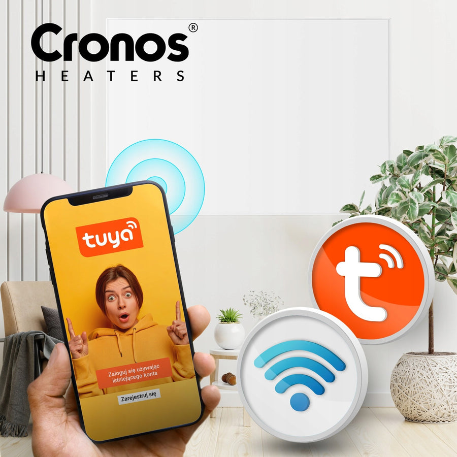 Cronos infraroodverwarming, 700W, afstandsbediening, mat oppervlak, ultradun, zuinige verwarming, Graphene PRO CGP-700TWP