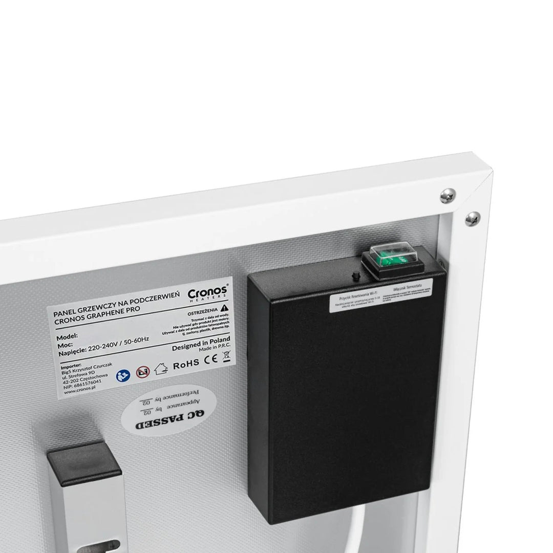 Cronos infraroodverwarming, 700W, afstandsbediening, mat oppervlak, ultradun, zuinige verwarming, Graphene PRO CGP-700TWP