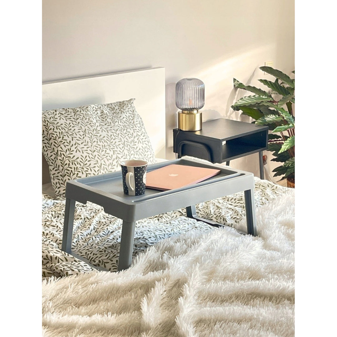 Praktisch inklapbaar tafeltje, draagbaar, voor tuinbed, ontbijtblad, kleur cappuccino, 56120722