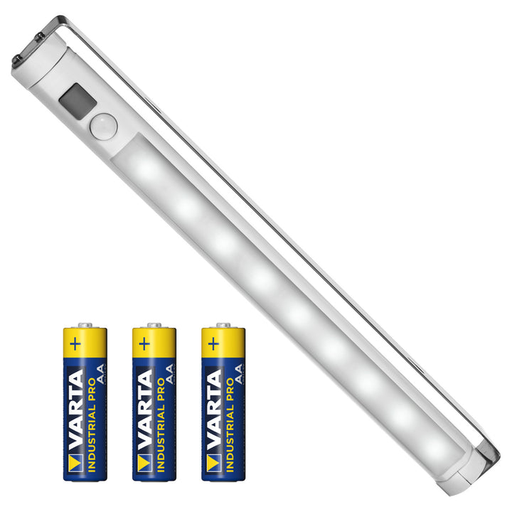 Maclean LED keukenlamp, onderkast 9 SMD, op batterijen, PIR sensor aan/uit, MCE166 + 3x Varta Industrial LR6/AA R-06 batterijen