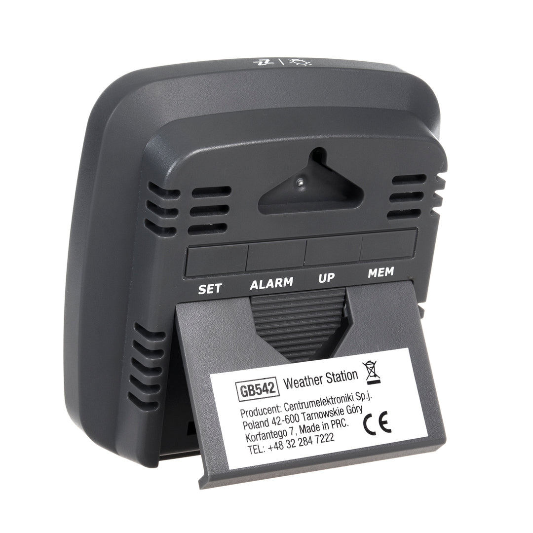 GreenBlue draadloos weerstation, met DCF, kalender, alarm, GB542 + 4x Varta Industrial AAA alkaline batterij