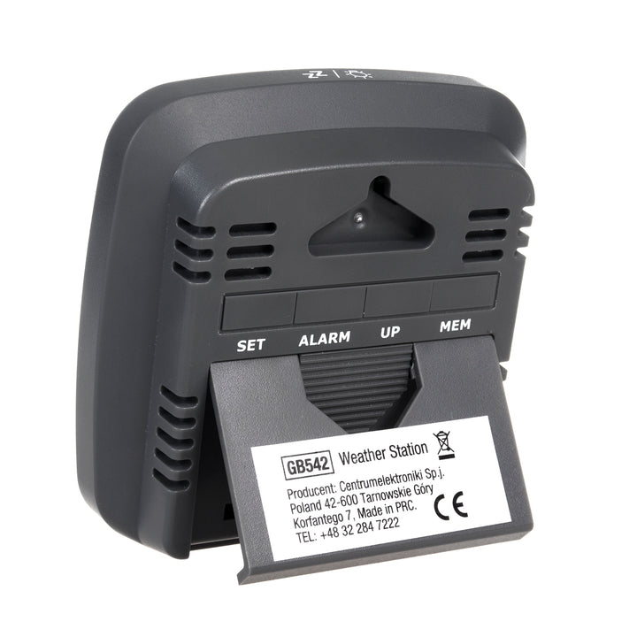 GreenBlue draadloos weerstation, met DCF, kalender, alarm, GB542 + 4x Varta Industrial AAA alkaline batterij