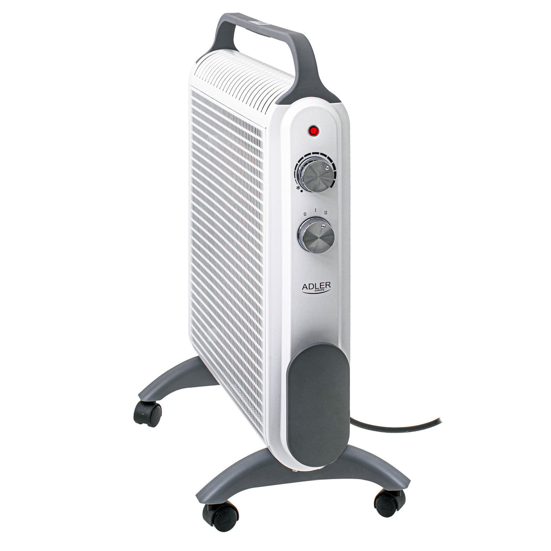 Verwarmingsconvector, op wielen, 2 vermogensniveaus, max 2000W, thermostaat, AD 7750