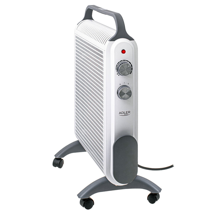 Verwarmingsconvector, op wielen, 2 vermogensniveaus, max 2000W, thermostaat, AD 7750
