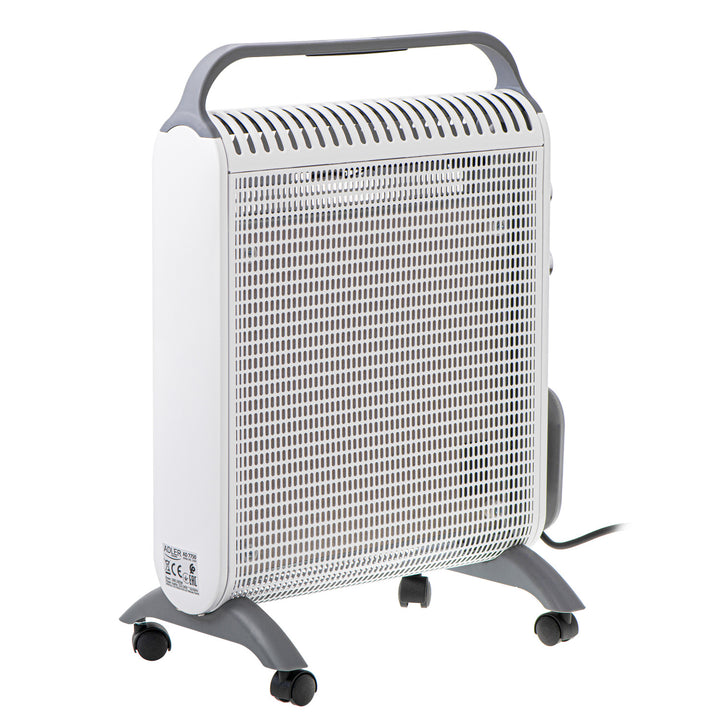 Verwarmingsconvector, op wielen, 2 vermogensniveaus, max 2000W, thermostaat, AD 7750