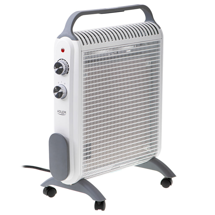 Verwarmingsconvector, op wielen, 2 vermogensniveaus, max 2000W, thermostaat, AD 7750