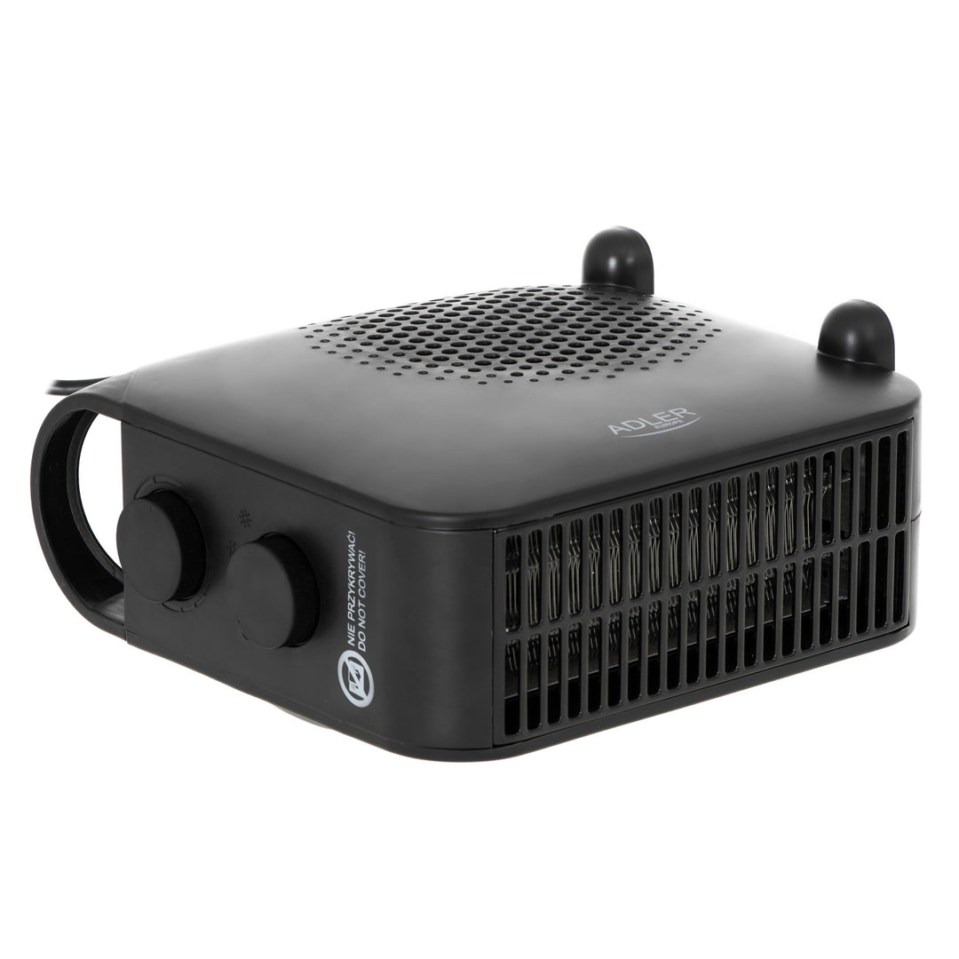 Adler ventilatorkachel, 2 vermogensniveaus, max 2000W, thermostaat, zwart, AD 7725