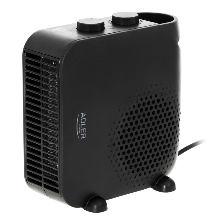 Adler ventilatorkachel, 2 vermogensniveaus, max 2000W, thermostaat, zwart, AD 7725