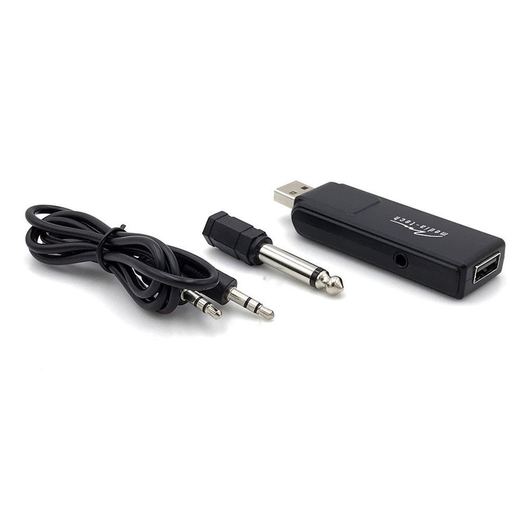 Twee draadloze microfoons met USB-ontvanger voor luidspreker met karaokefunctie, Mediatech MT395