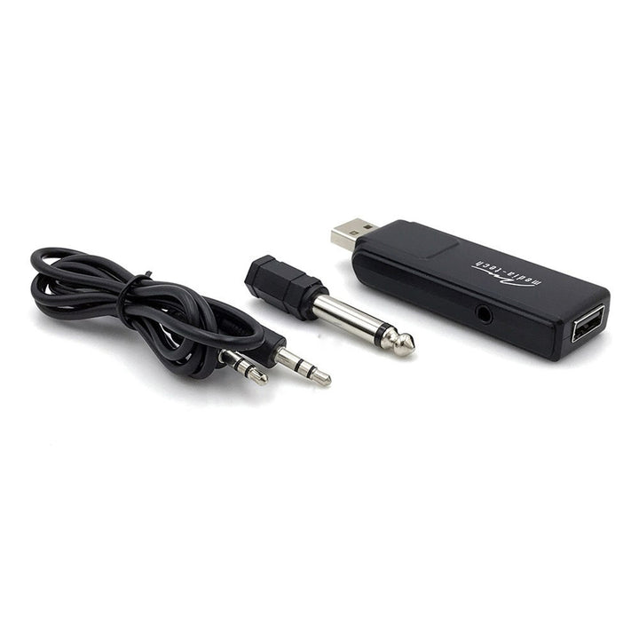 Twee draadloze microfoons met USB-ontvanger voor luidspreker met karaokefunctie, Mediatech MT395