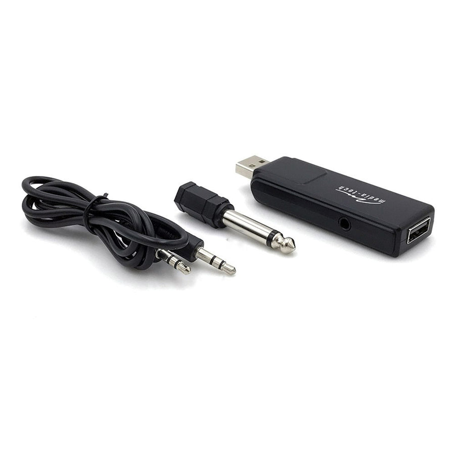 Twee draadloze microfoons met USB-ontvanger voor luidspreker met karaokefunctie, Mediatech MT395