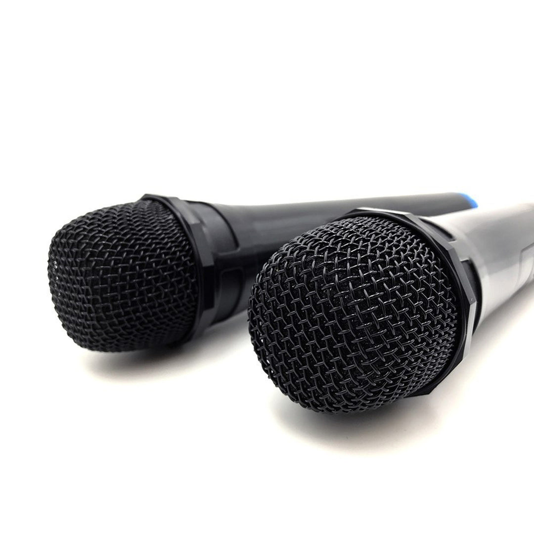 Twee draadloze microfoons met USB-ontvanger voor luidspreker met karaokefunctie, Mediatech MT395