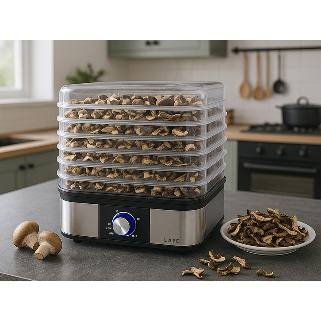 Lafe droger, voor champignons, fruit, groenten, 250W, 5 zeven, temperatuurregeling, NutriDry
