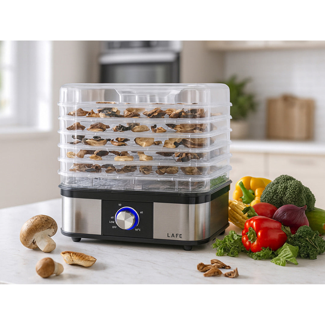 Lafe droger, voor champignons, fruit, groenten, 250W, 5 zeven, temperatuurregeling, NutriDry