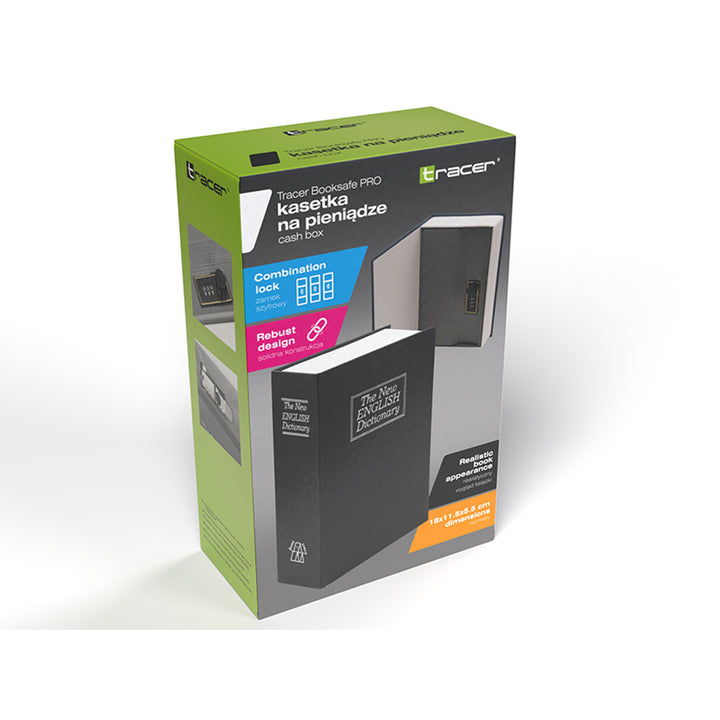 Tracer spaarpot, imitatie boek, cijferslot, BookSafe Pro