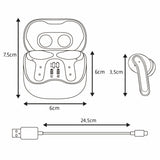 Audiocore draadloze hoofdtelefoon, hybride ANC, ENC, 6 microfoons, oplaadcase, Tuya, AC591 PRO