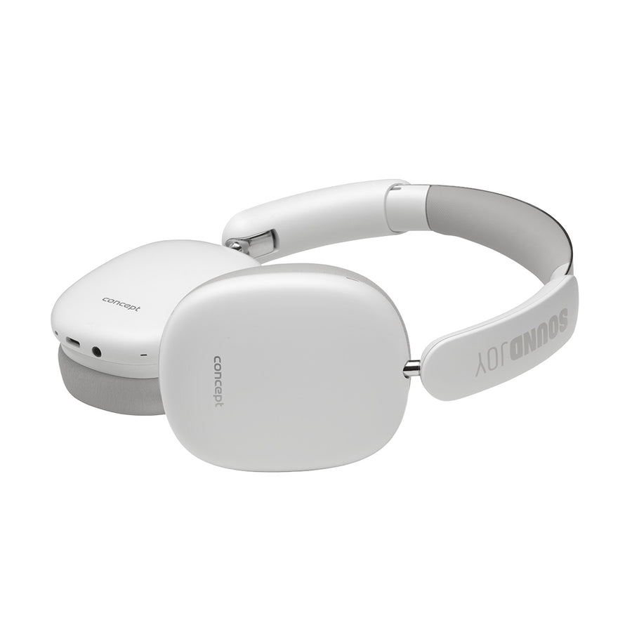 Concept SoundJoy draadloze hoofdtelefoon voor in de oren, tot 70 uur afspeeltijd, Bluetooth 5.4, snel opladen, actieve ruisonderdrukking tot 33 dB, wit, HS4061
