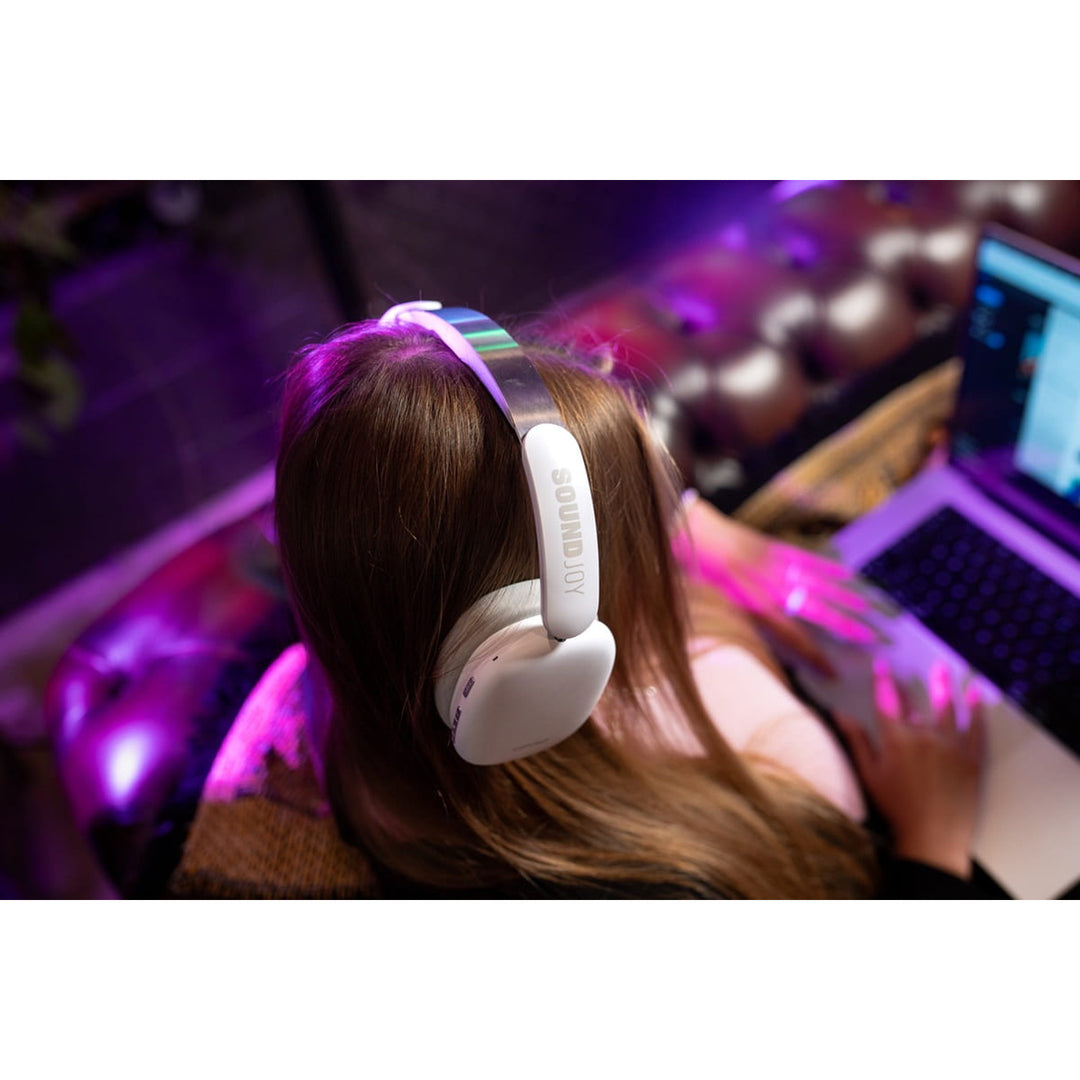 Concept SoundJoy draadloze hoofdtelefoon voor in de oren, tot 70 uur afspeeltijd, Bluetooth 5.4, snel opladen, actieve ruisonderdrukking tot 33 dB, wit, HS4061