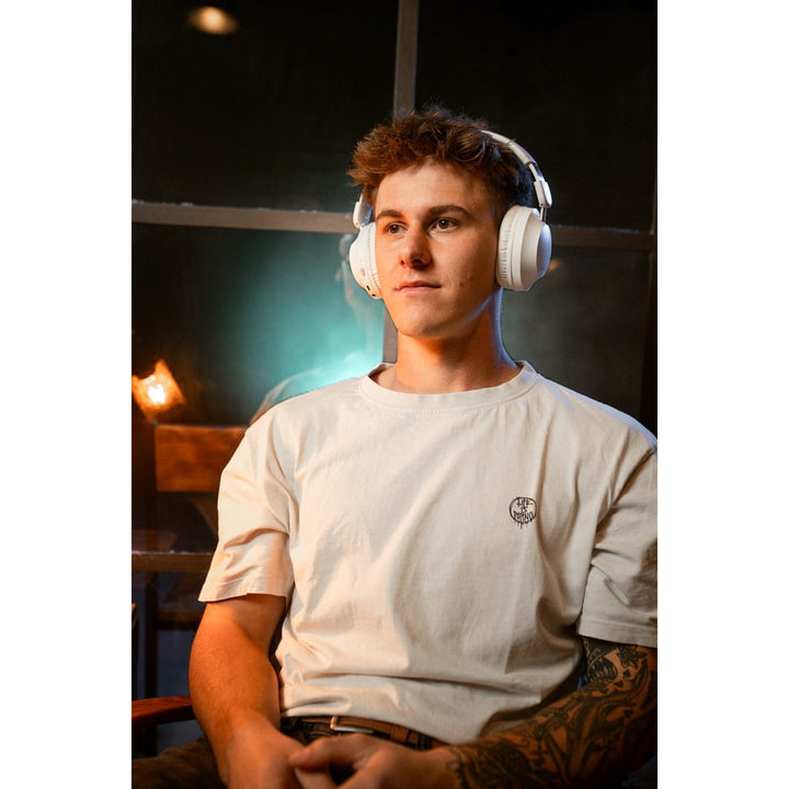 Concept SoundJoy draadloze hoofdtelefoon voor in de oren, tot 45 uur afspeeltijd, Bluetooth 6.0, snel opladen, actieve ruisonderdrukking tot 18 dB, wit, HS4081