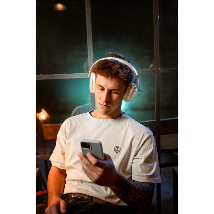 Concept SoundJoy draadloze hoofdtelefoon voor in de oren, tot 45 uur afspeeltijd, Bluetooth 6.0, snel opladen, actieve ruisonderdrukking tot 18 dB, wit, HS4081