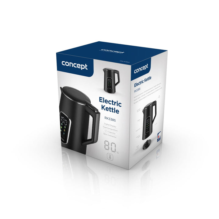 Concept waterkoker, 1,7L, temperatuurregeling, LED-scherm, Cool touch-oppervlak, waterpeilindicator, RK3385