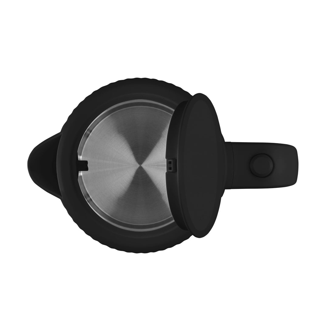 Concept kunststof waterkoker, 1,7L, geribbeld ontwerp, drievoudig veiligheidssysteem, bezinkselfilter, waterpeilindicator, zwart, RK2391