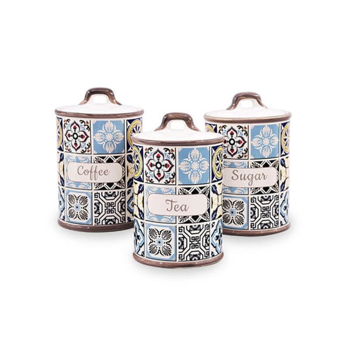 Vakantie in Porto Maestro keramische containerset, 3 elementen, inhoud 800ml, siliconen afdichting, MR-20005-03CS