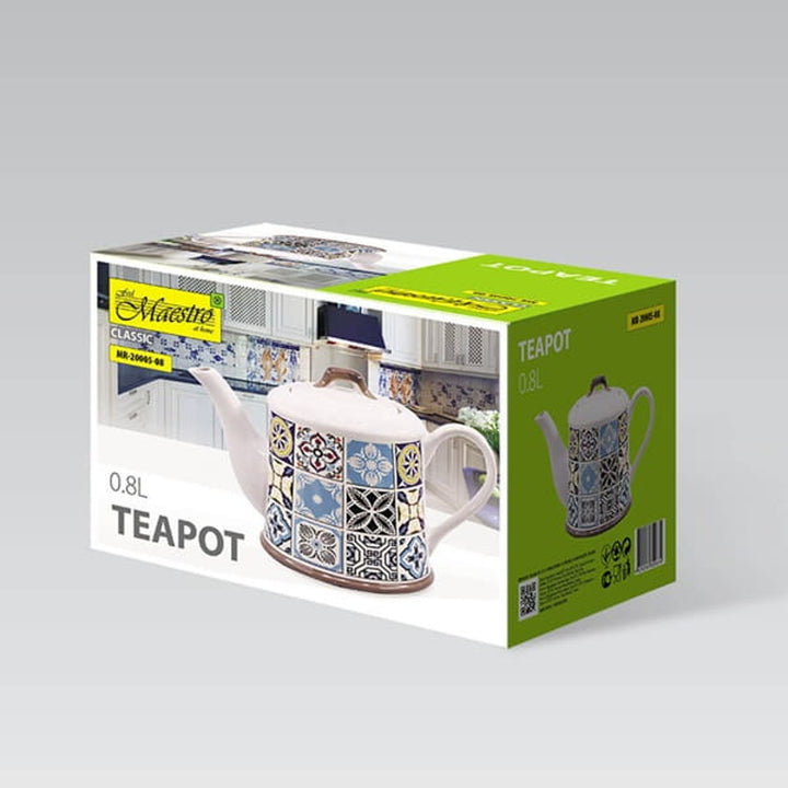 Peace in Porto keramische theepot van Maestro, inhoud 800ml, MR-20005-08
