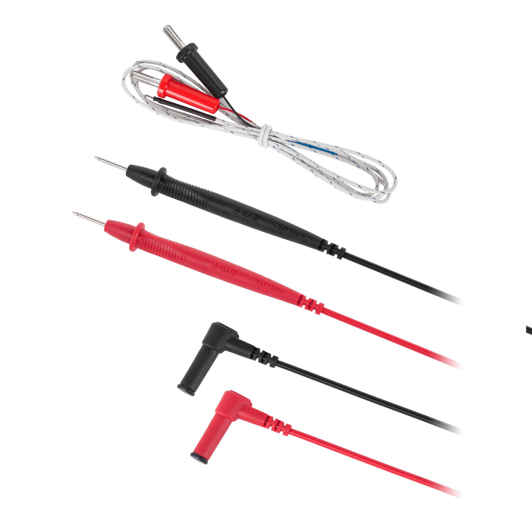 Uni-T digitale multimeter, spanning- en stroommeting, meetsnoeren inbegrepen, temperatuursonde, UT136C+