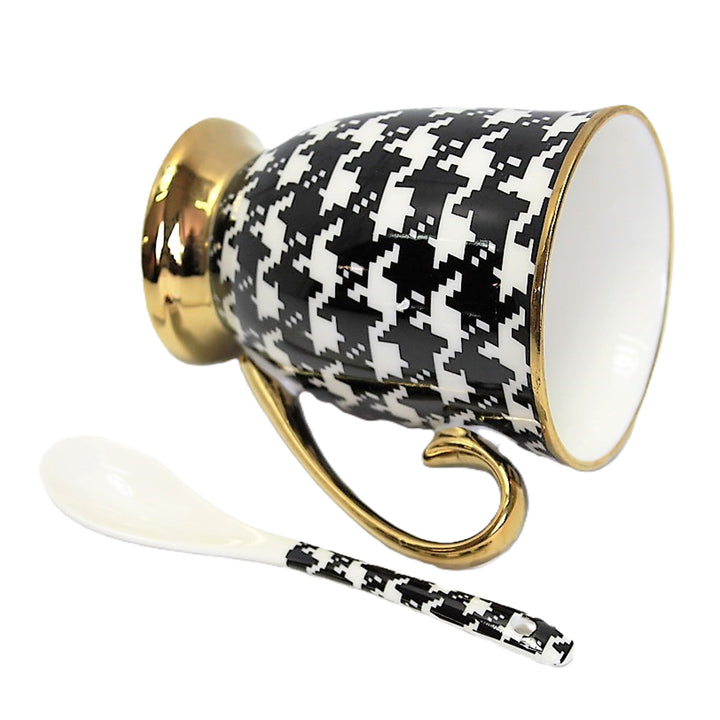 Mok Pepite Gouden Handvat Lepel Porselein Exclusief, Koningin Isabel