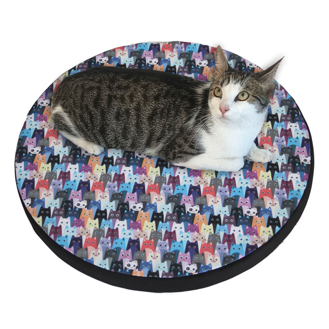 Bertoni kattenbed / matras, in elastisch schuim, diameter 55 cm, Miauw, Ring design