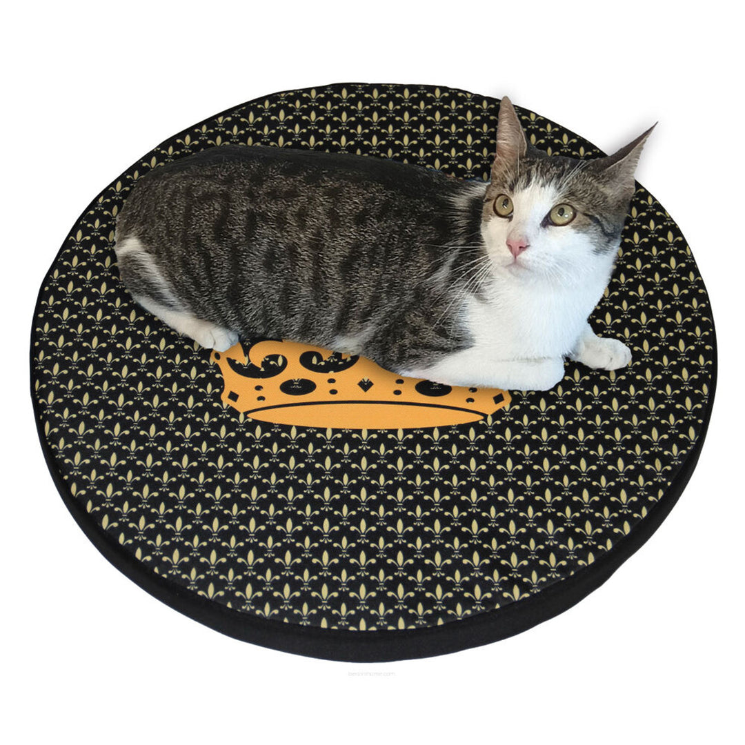 Bertoni kattenbed / matras, in elastisch schuim, diameter 55 cm, Kroon ontwerp, Ring