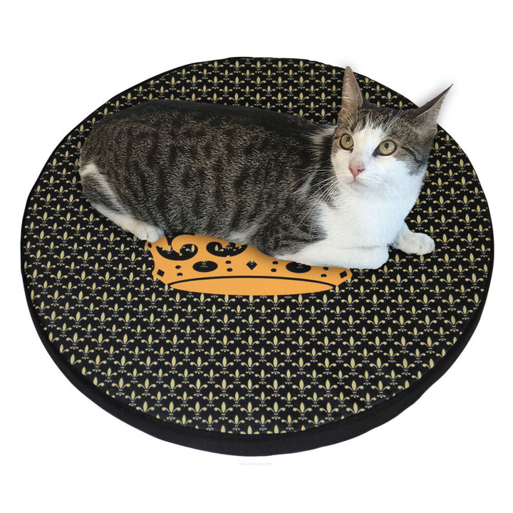 Bertoni kattenbed / matras, in elastisch schuim, diameter 55 cm, Kroon ontwerp, Ring