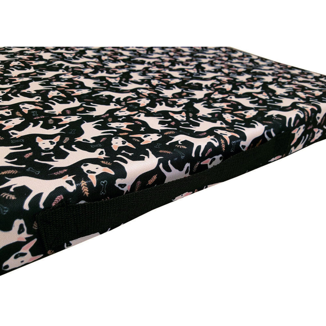 Bertoni XL hondenmatras bed, schuim, waterdichte hoes, Bullteriers patroon, EE146