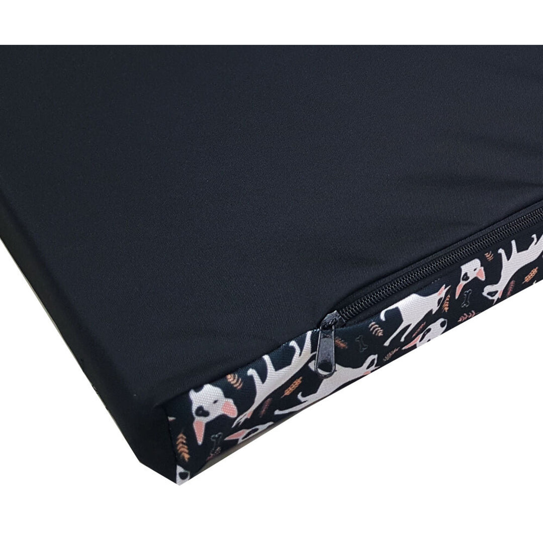 Bertoni XL hondenmatras bed, schuim, waterdichte hoes, Bullteriers patroon, EE146