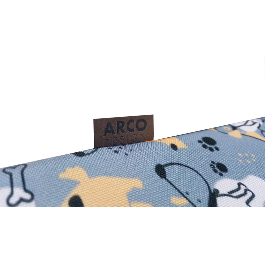 Bertoni XL hondenmatras, schuim, waterdichte hoes, Grijs hondenpatroon, EE146