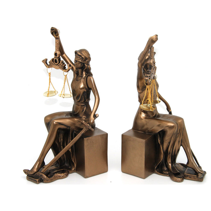 Queen Isabell - Beeldjes van Themis met weegschaal en zwaard - set van 2 stuks